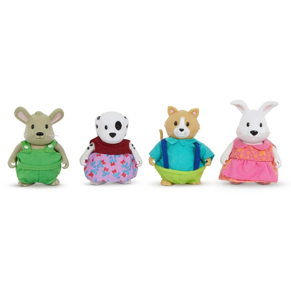 Li'l Woodzeez Miniature Animal Figurines Friendz Club Backyard Set