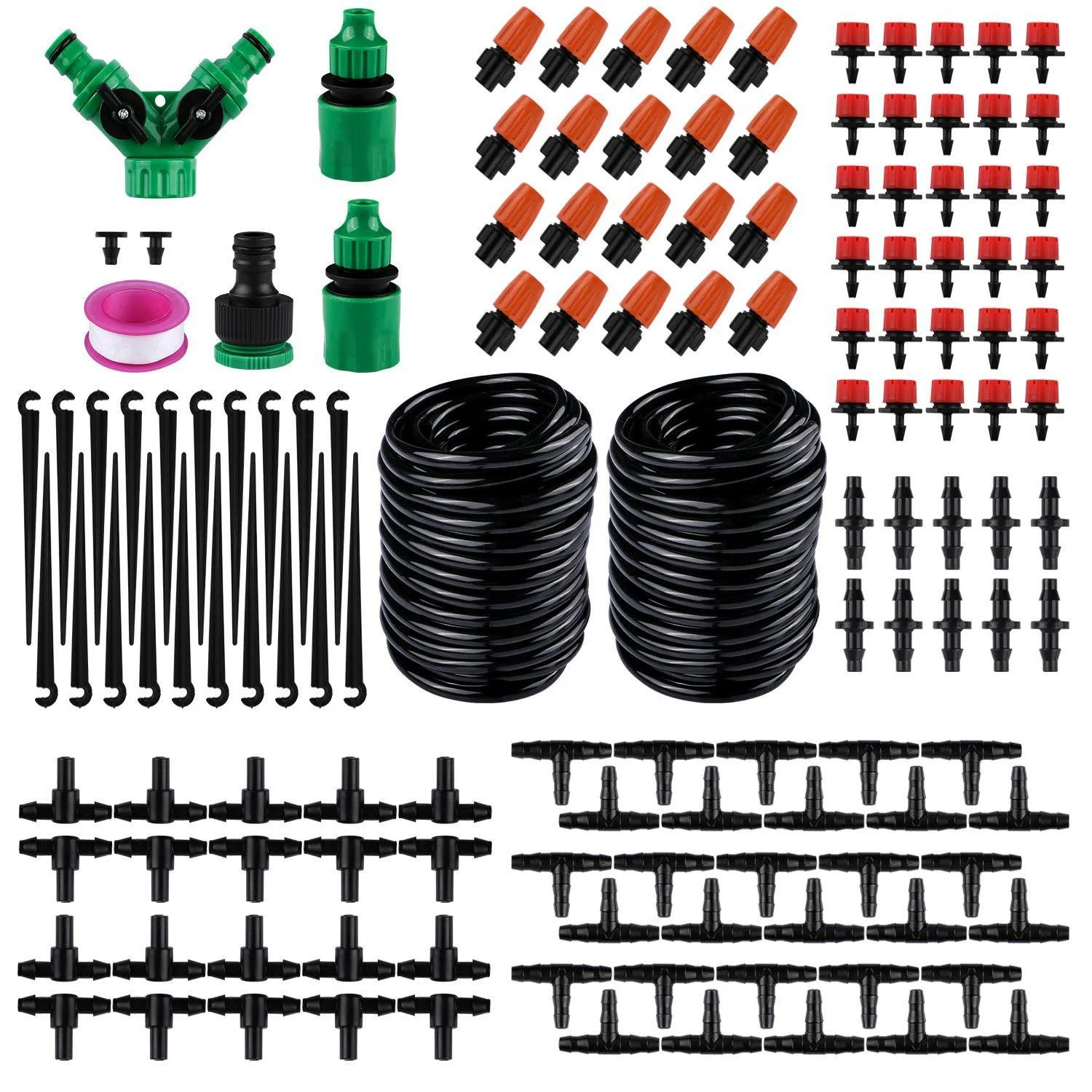 Drip Irrigation Kit System Automatic Watering Equipment Tubing Hose for Garden 100 ft