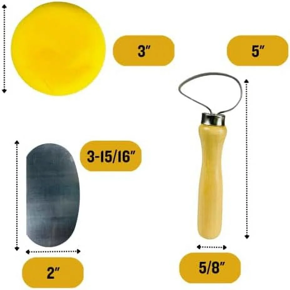 Best 8 Piece | Wheel Throwing Pottery Tool Kit | Ceramic Clay Tools Set | Clay Wax Pottery Tool Kit |Ceramics Wax Carving Sculpting Modeling Tools