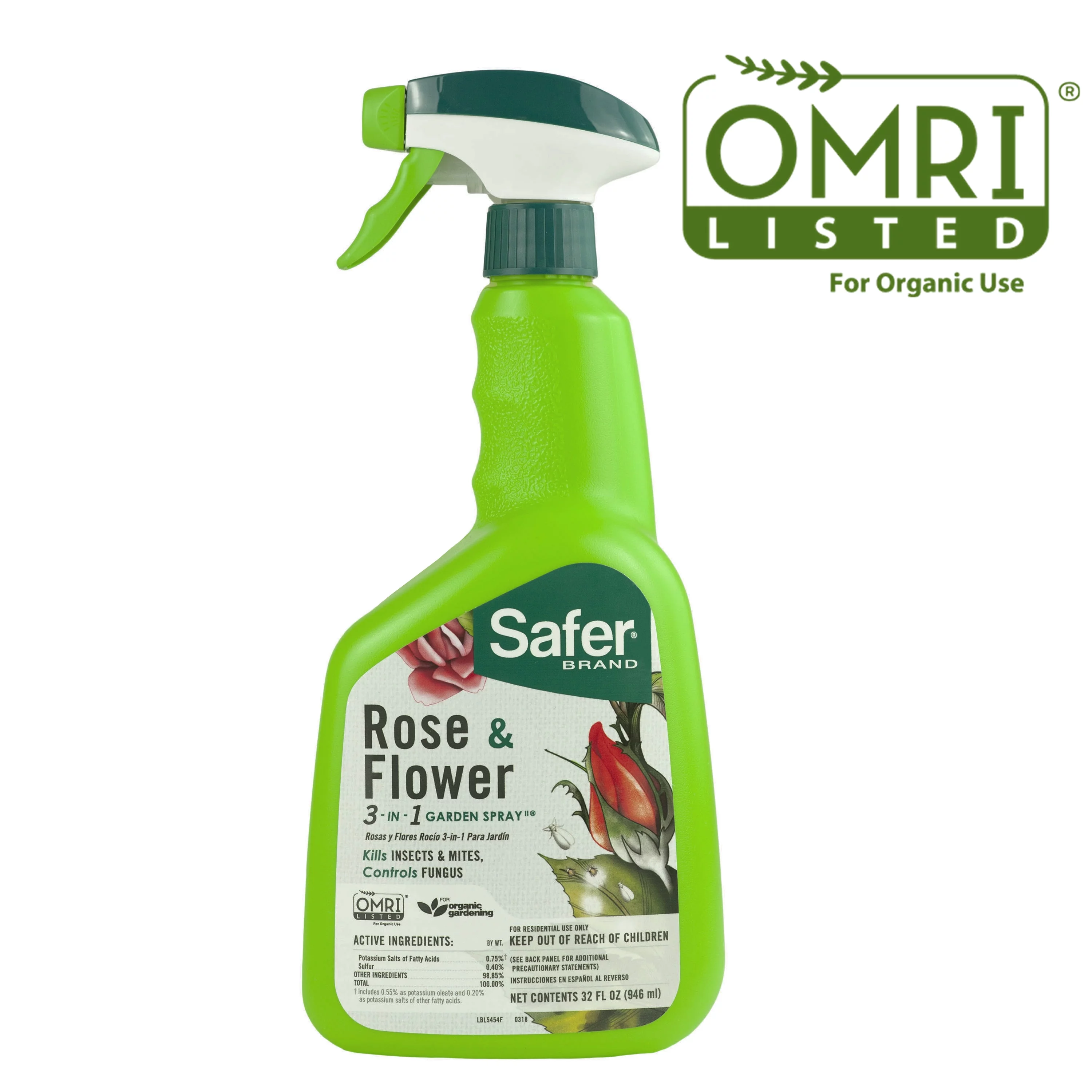 Safer Brand Rose & Flower 3-in-1 Garden Spray - 32 oz