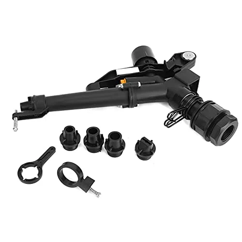 Irrigation Sprinkler, Plastic 1.5in to 1in DN25 Female Thread Adjustable 360 Degree Rotating Rocking Arm Sprinkler Farm Irrigation