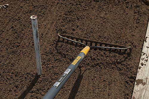 2811500 Steel 16-Tine Bow Rake With 57 In. Fiberglass Handle With Cushion Grip, 16 Inch