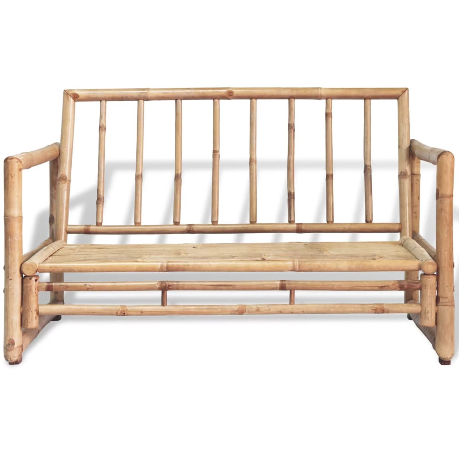 ametoys 2 Seater Patio Sofa with Cushions Bamboo