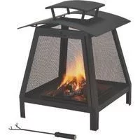 Seasonal Trends FP-102 Fire Pit, 21-3/4 in OAW, 21-1/4 in OAD, 28-3/8 in OAH, Steel Exterior