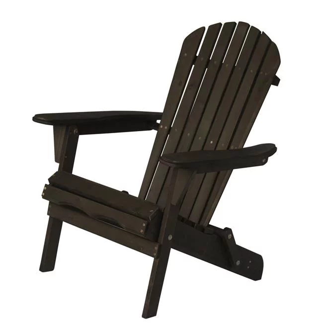 W Unlimited Oceanic Wooden Patio Adirondack Chair in Dark Brown