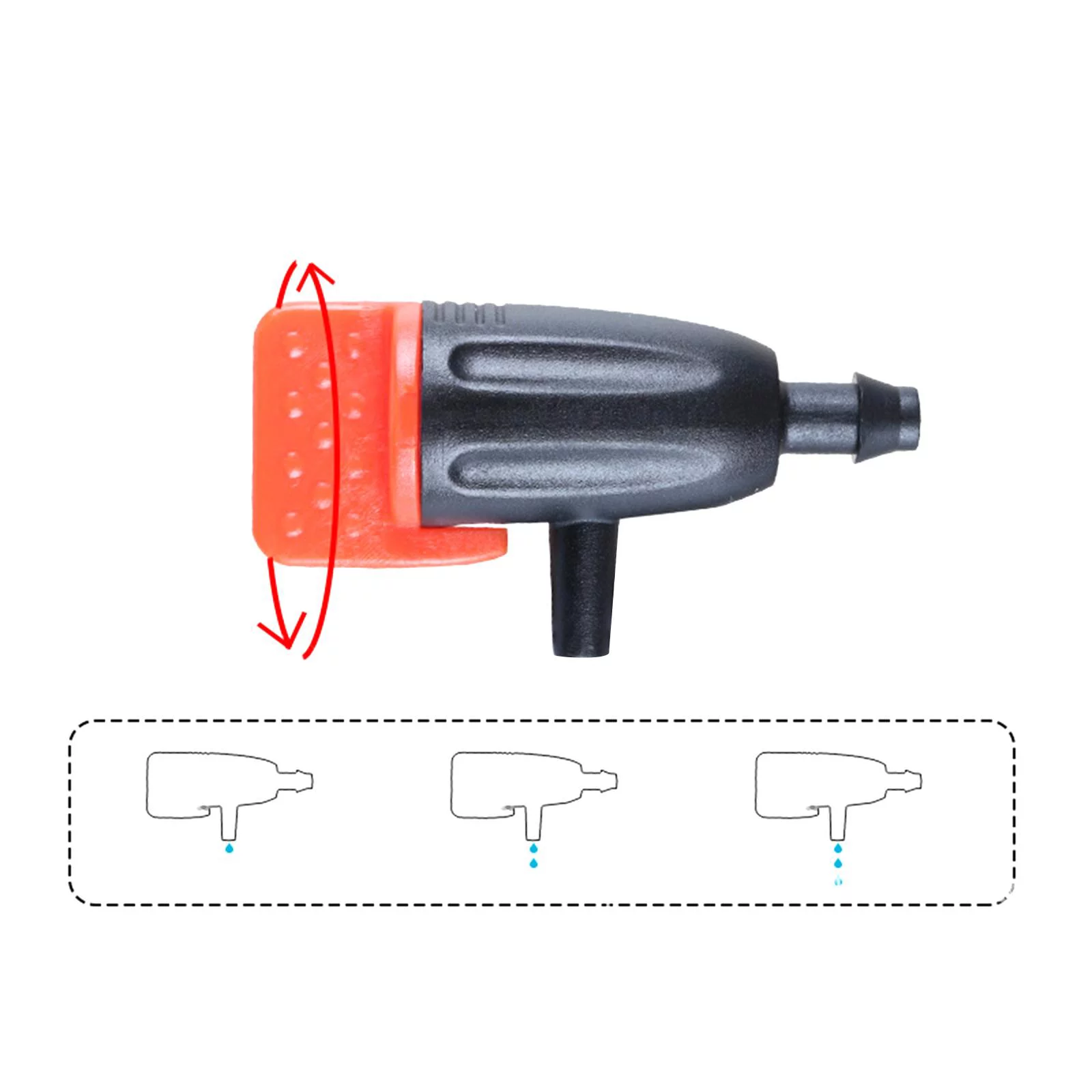 10x Irrigation Dripper Drips Emitters Adjustable Lawn Watering System Connecter 1/4'' Sprinklers Gardens Farm Micro Drips Dripper Sprinklers