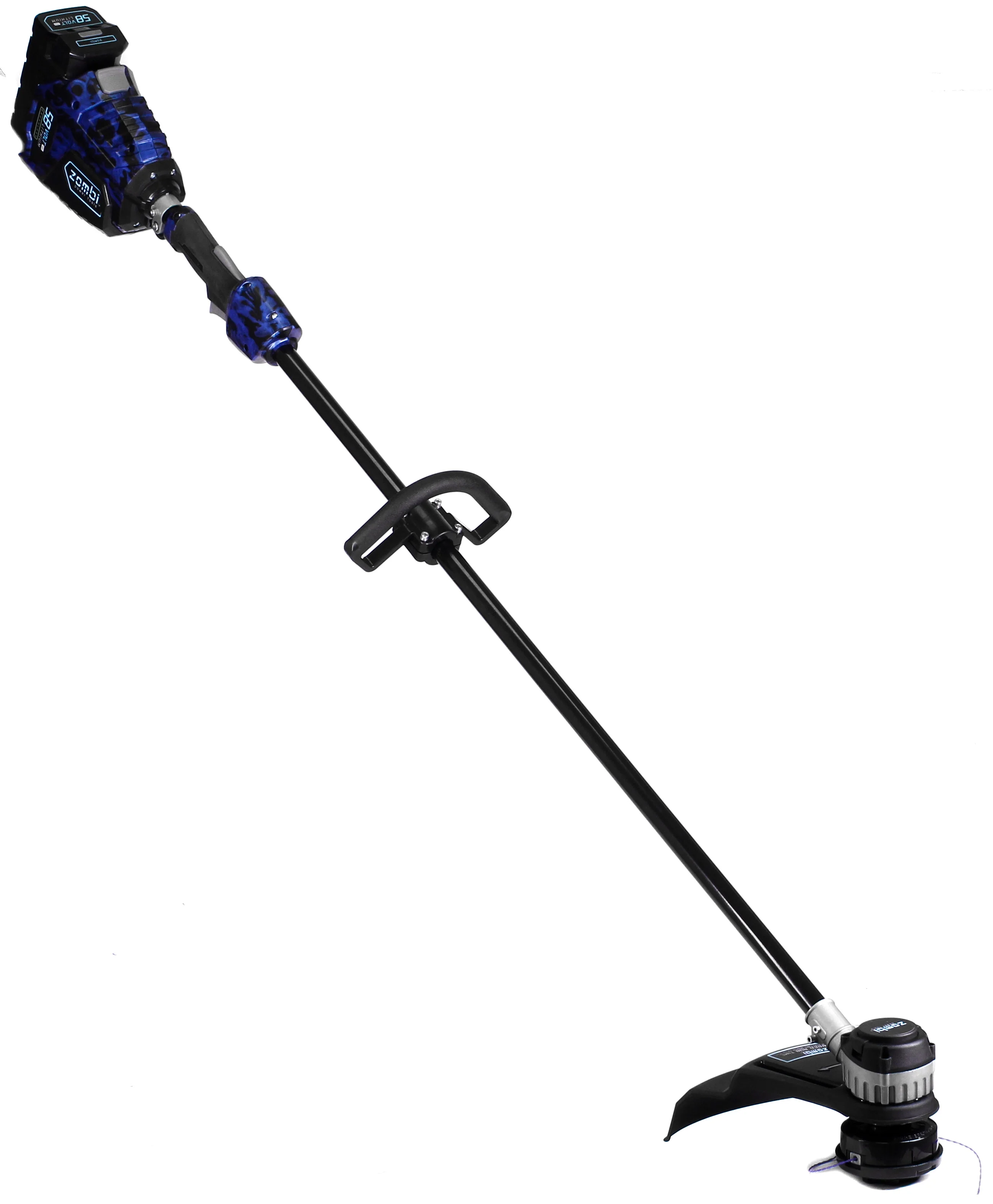 Zombi 15 in. 58 Volt Lithium Cordless Electric Straight Shaft String Trimmer, 4Ah Battery and Charger Included