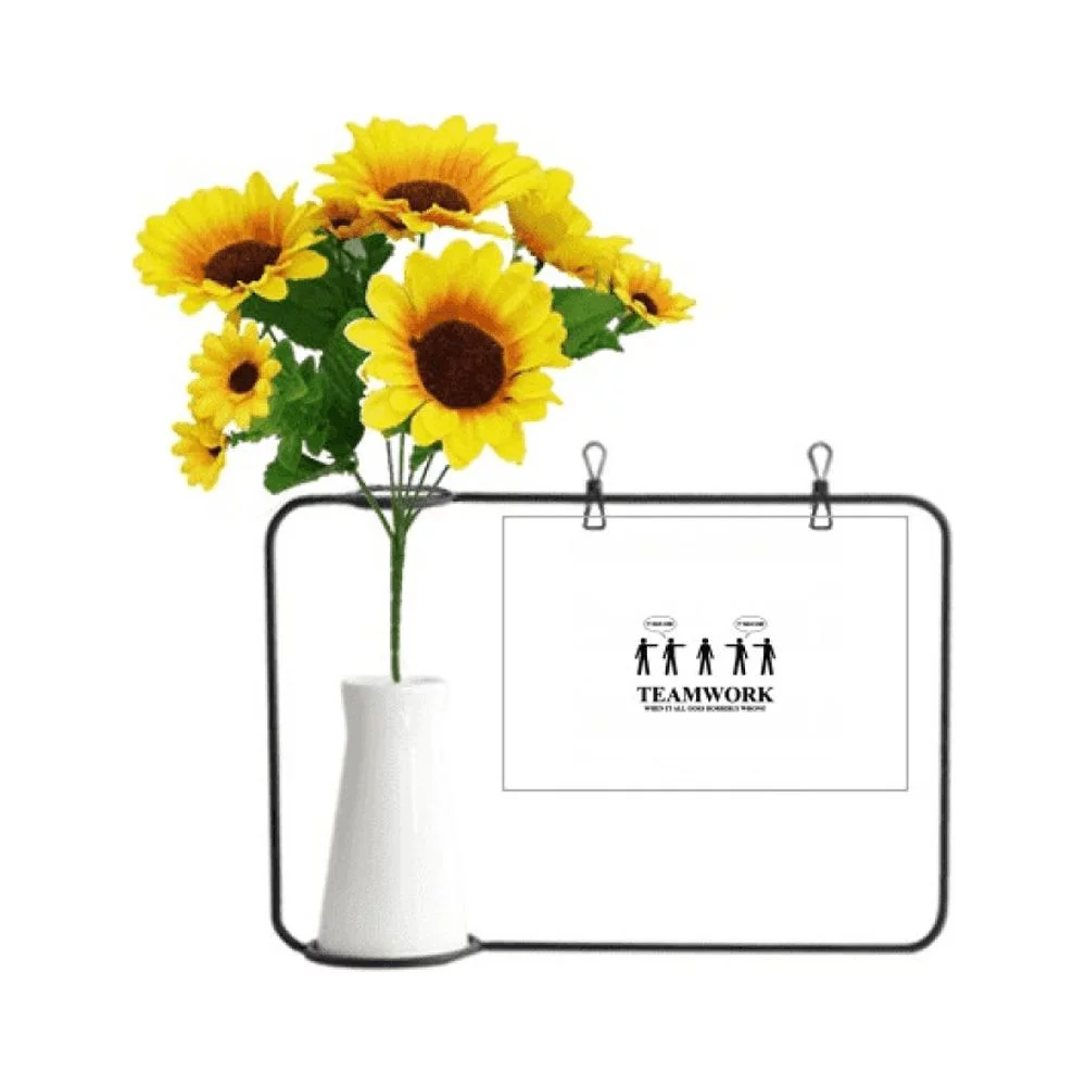 Identify Tacit Understanding Member Team Artificial Sunflower Vases Bottle Blessing Card