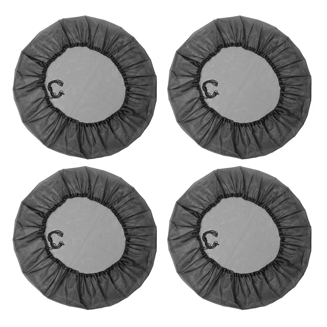 Mesh Cover for Rain Barrels, 4PCS Nylon Rain Barrel Mesh Covers, 39inch Netting Screen with Drawstring, Filter Screen Covers to Keep Fallen Leaves out of Rain Barrels Water Collection Buckets