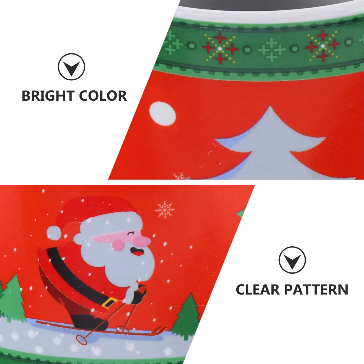 Hemoton Bonsai Pots Ceramic Flower Pots Christmas Pattern Plant Pots Without Plant