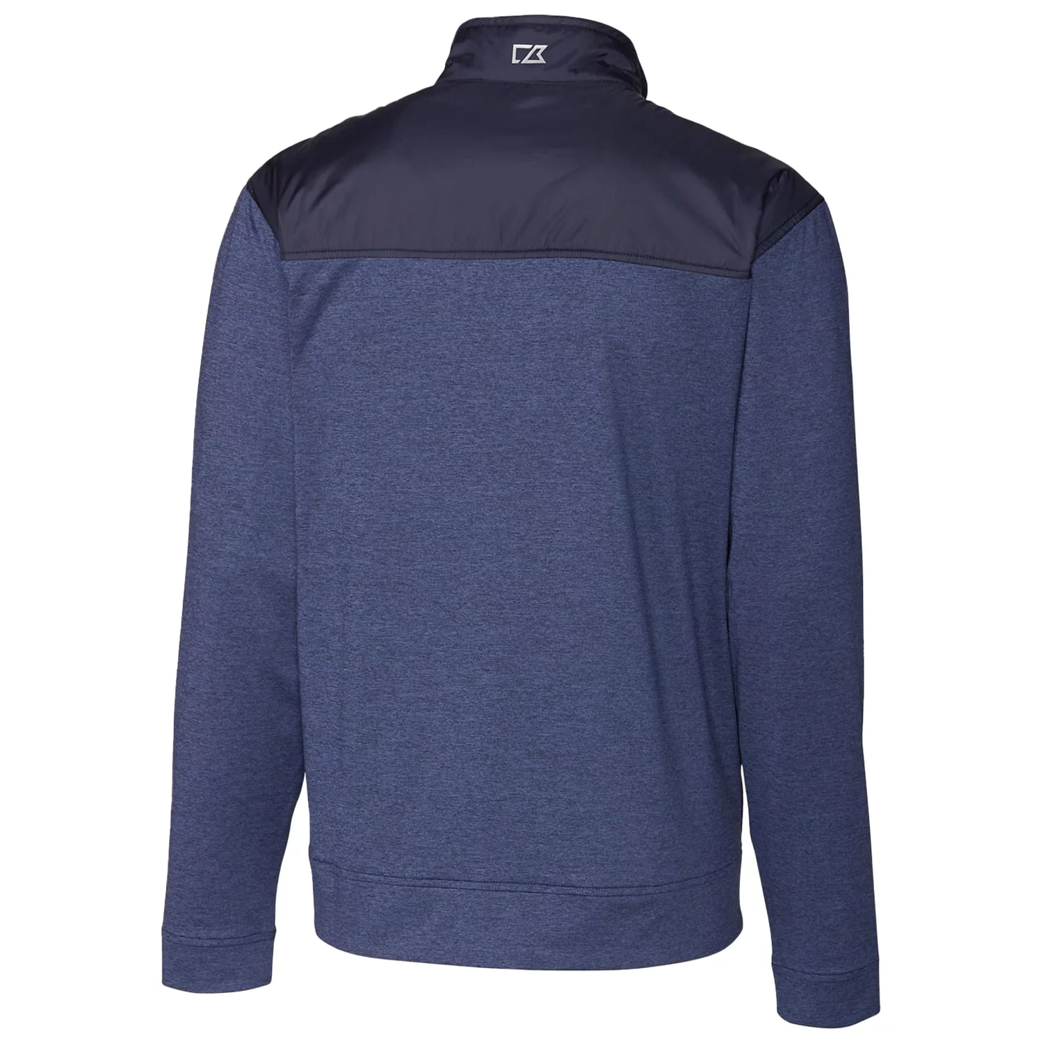 Men's Cutter & Buck Navy Auburn Tigers Vault Stealth Hybrid Quilted Full-Zip Windbreaker Jacket