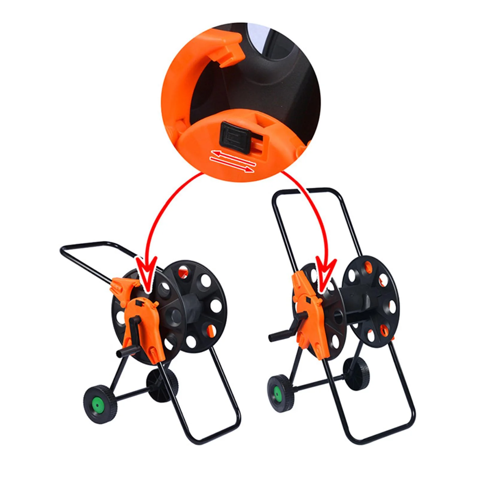 Gazechimp Hose Reel Cart Gardening Tool Pipe Organizer for Patio Outdoor Cleaning Farm