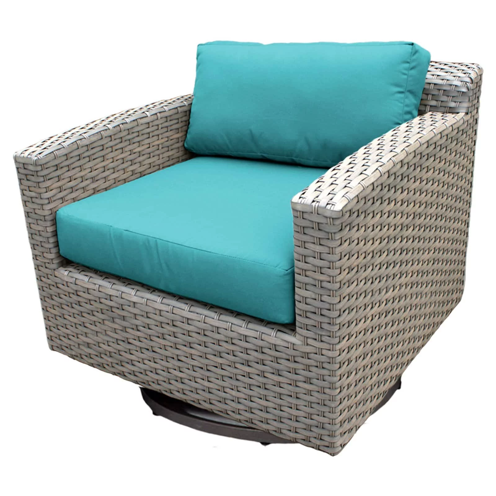 TK Classics Florence All Weather Wicker Outdoor Swivel Chair