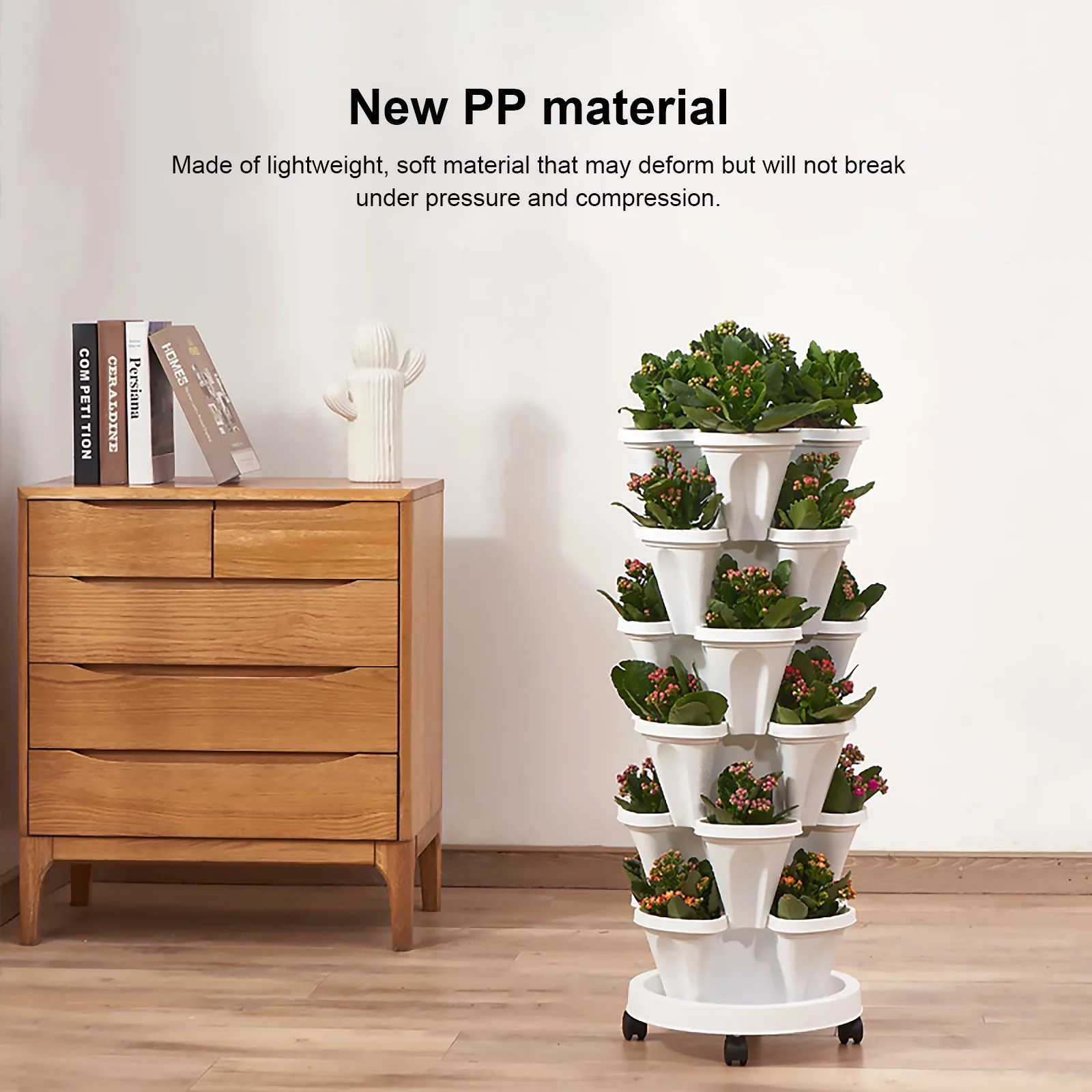 Gardening Stackable Vertical Planter, Tower Planting Nursery Pots - 1 Tier