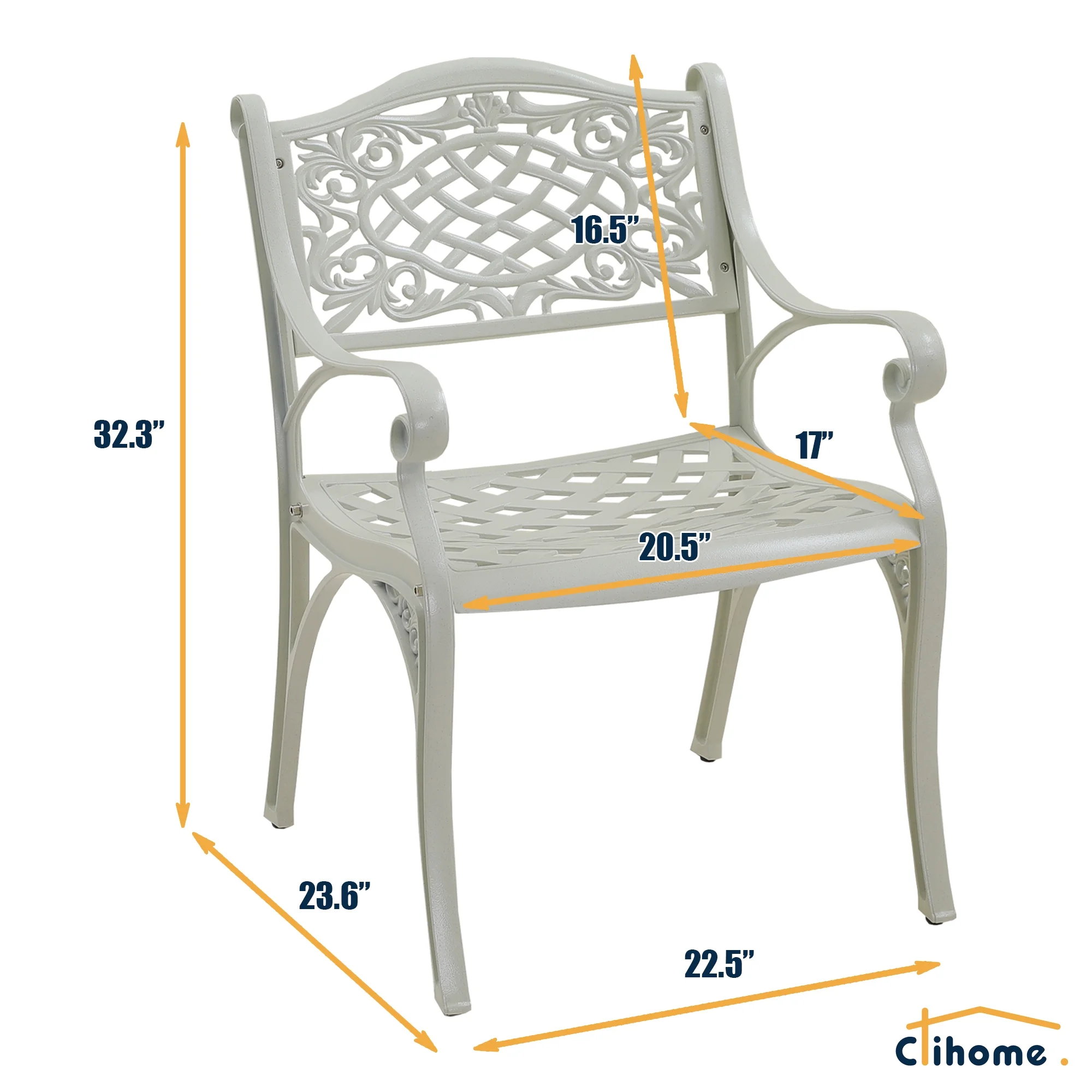 Mondawe Outdoor Aluminum Patio Furniture Bistro Set