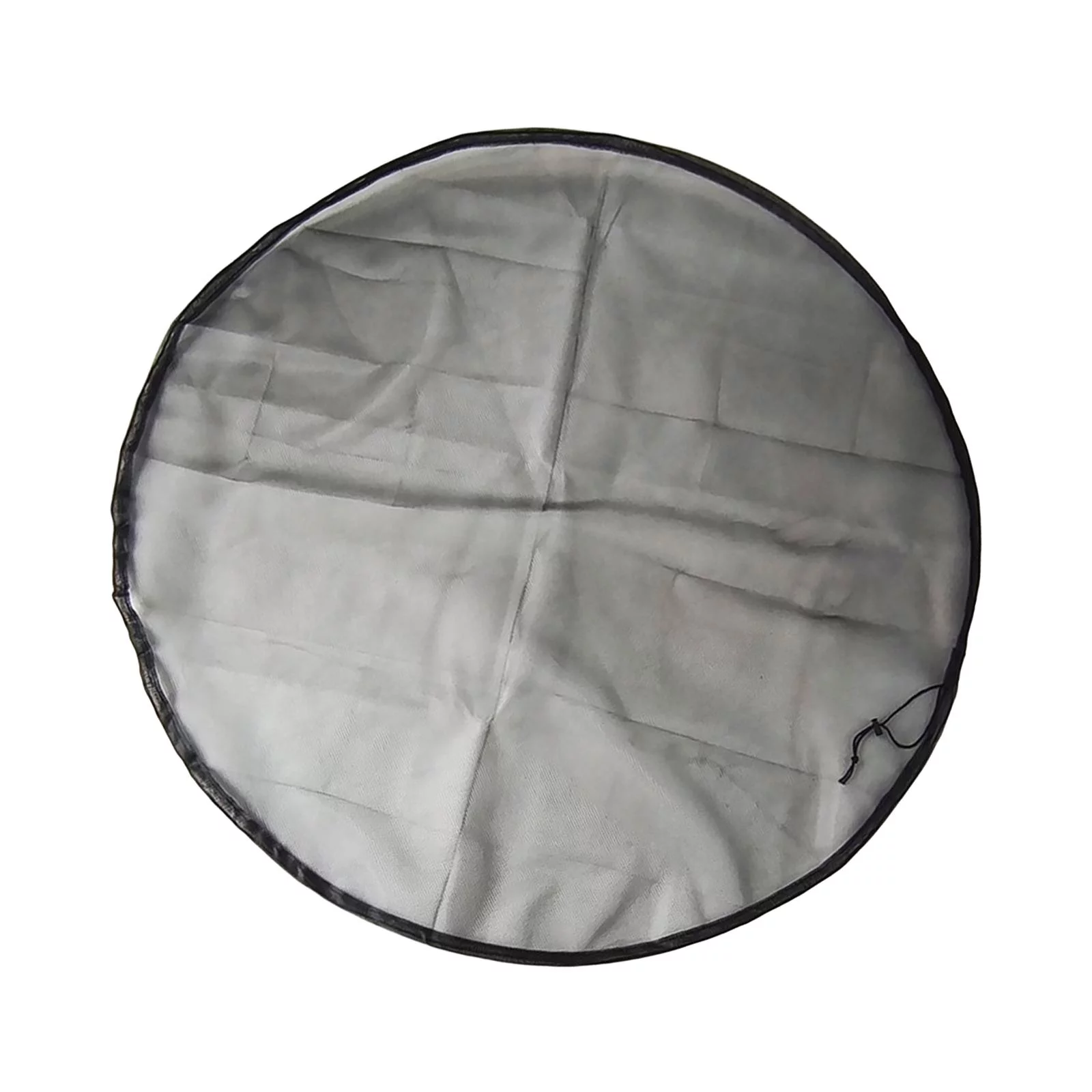 Mesh Cover for Rain Barrel with Drawstring, Round Water Barrel Net Cover for Outdoor Garden Prevent Fallen Leaves Small Objects 120cm