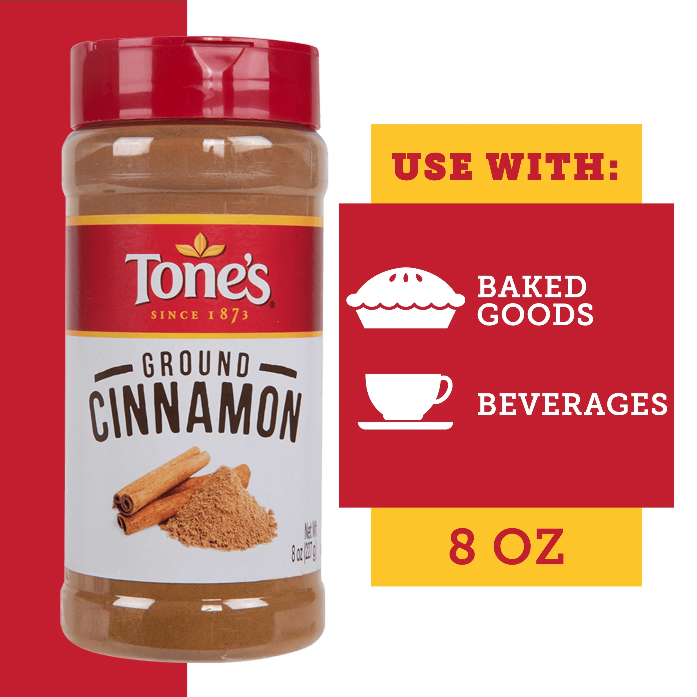 Tone's Ground Cinnamon, 8 oz