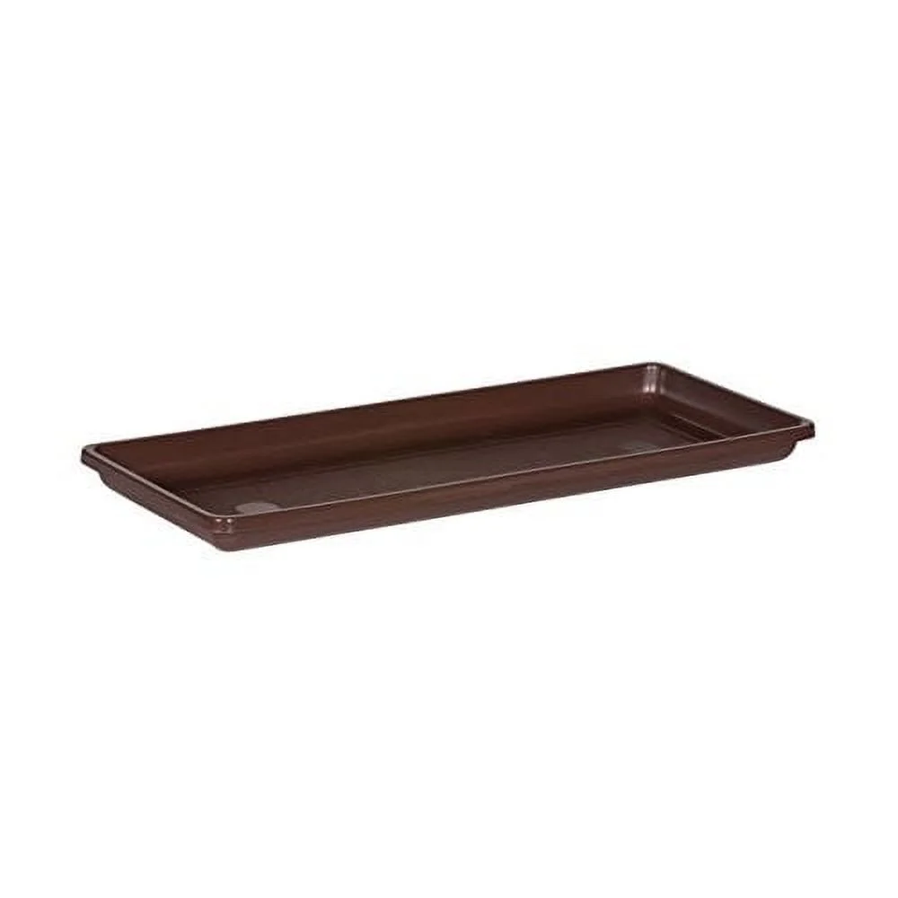 Novelty Plastic Flower Box Tray, Brown, 18