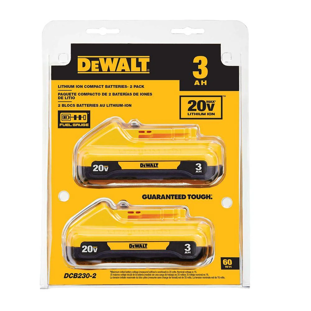 DeWALT DCB230-2 20 volt / 3 amp hour Batteries