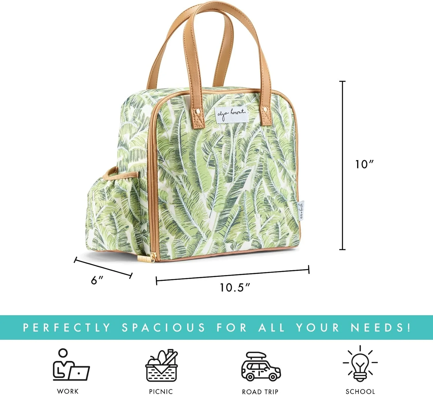 Fit & Fresh 2950ALJSC3034 Artist Collection Deluxe Lunch Kit, Green