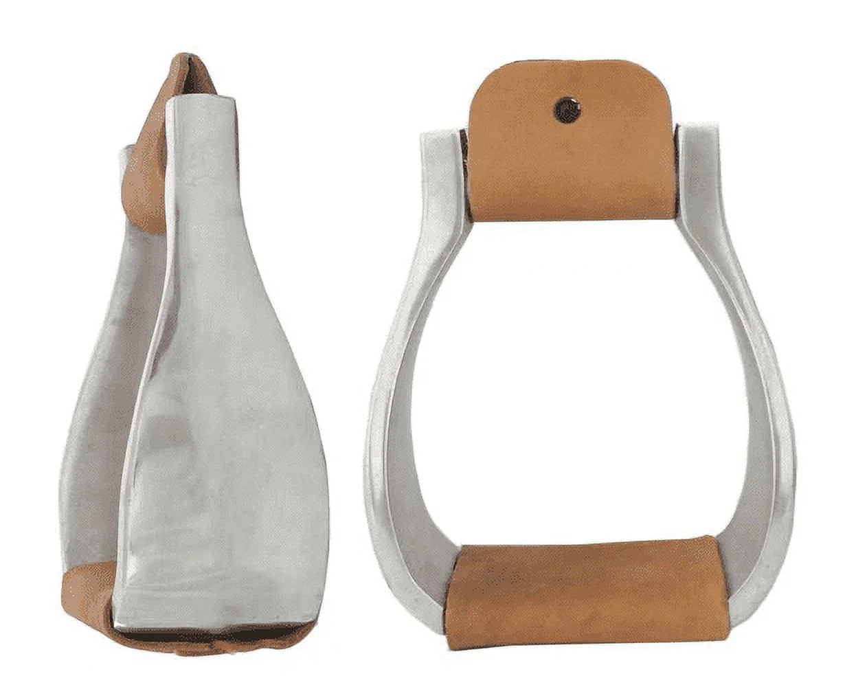 AJ Tack Heavy Duty Polished Aluminum Metal Stirrups