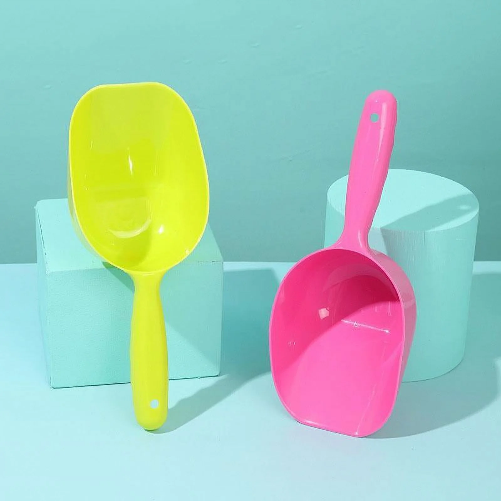 Gespout Plastic Solid Cat Litter Shovel, Dog Food Spoon, Pet Dog Food Feeding Spoon, Pet Supplies Pink 1PC