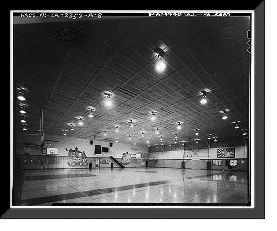 Historic Framed Print, March Air Force Base, March Field, Gymnasium, DeKay Avenue, Moreno Valley, Riverside County, CA - 8, 17-7/8