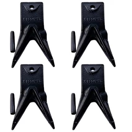 4PK FITS X156 Style Twin Tiger Rock Bucket Teeth w Roll Pins - X156WTL , P156