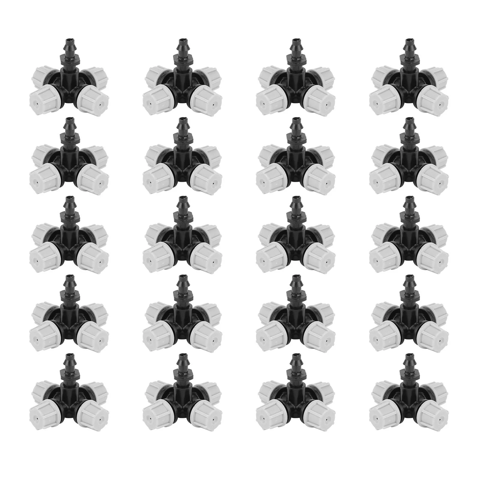 Delaman 20PCS Misting Sprinkler, Cross Misting Sprinkler with Barbed Connector Garden Irrigation Accessories Fittings
