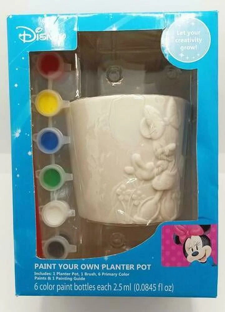 Disney Minnie Mouse Paint Your Own Planter Pot - Minnie