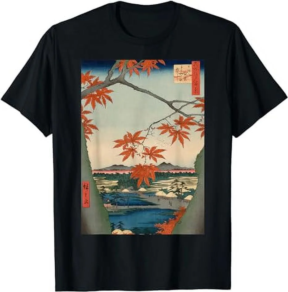 Maple Trees Autumn Momiji Japanese art Landscape in Japan T-Shirt