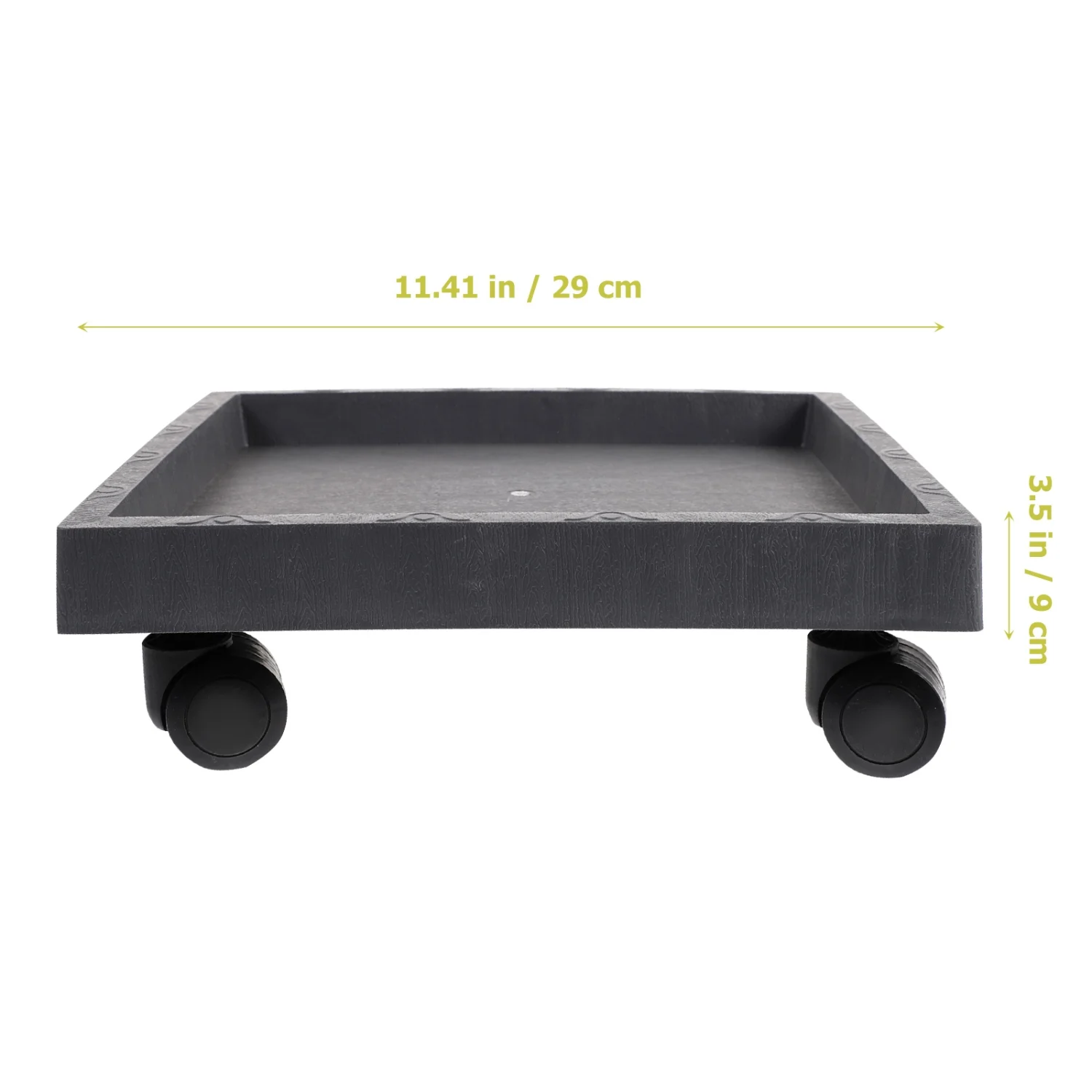 Square Tray Indoor Plants Planter Caster Stand Pallet Wheel Frame Trolley Flower Pot