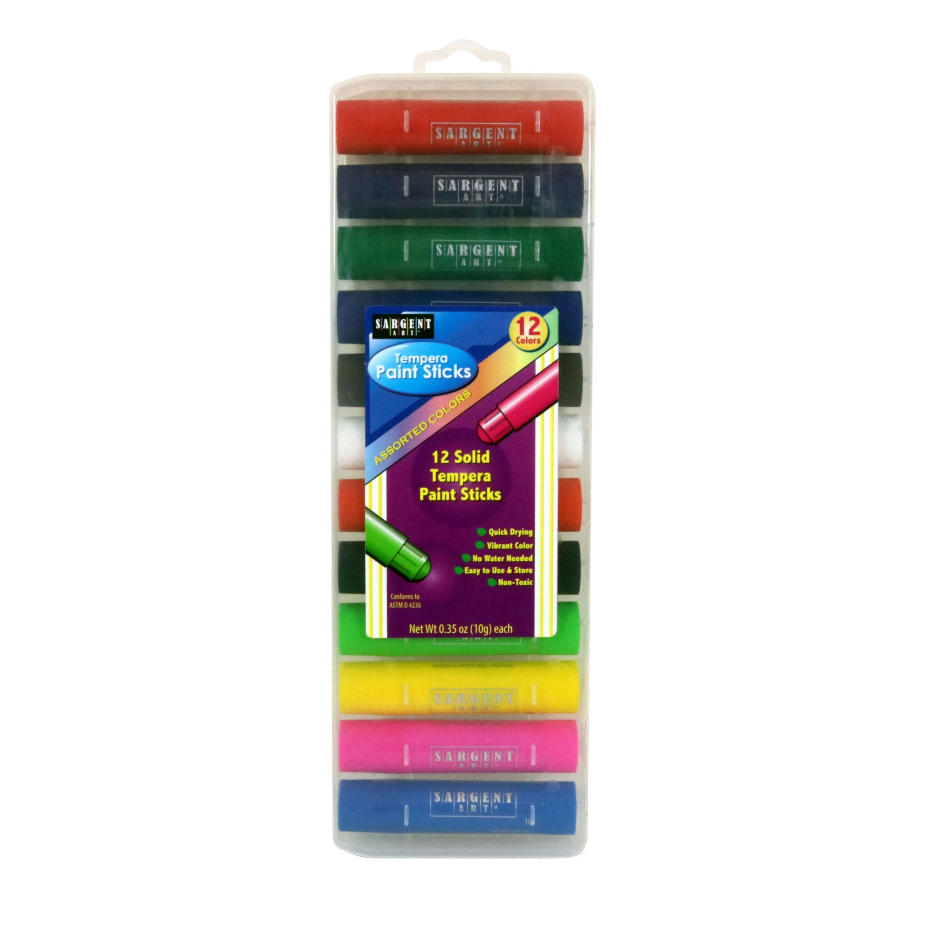 Sargent Art - 12 Tempera Sticks in Assorted Colors