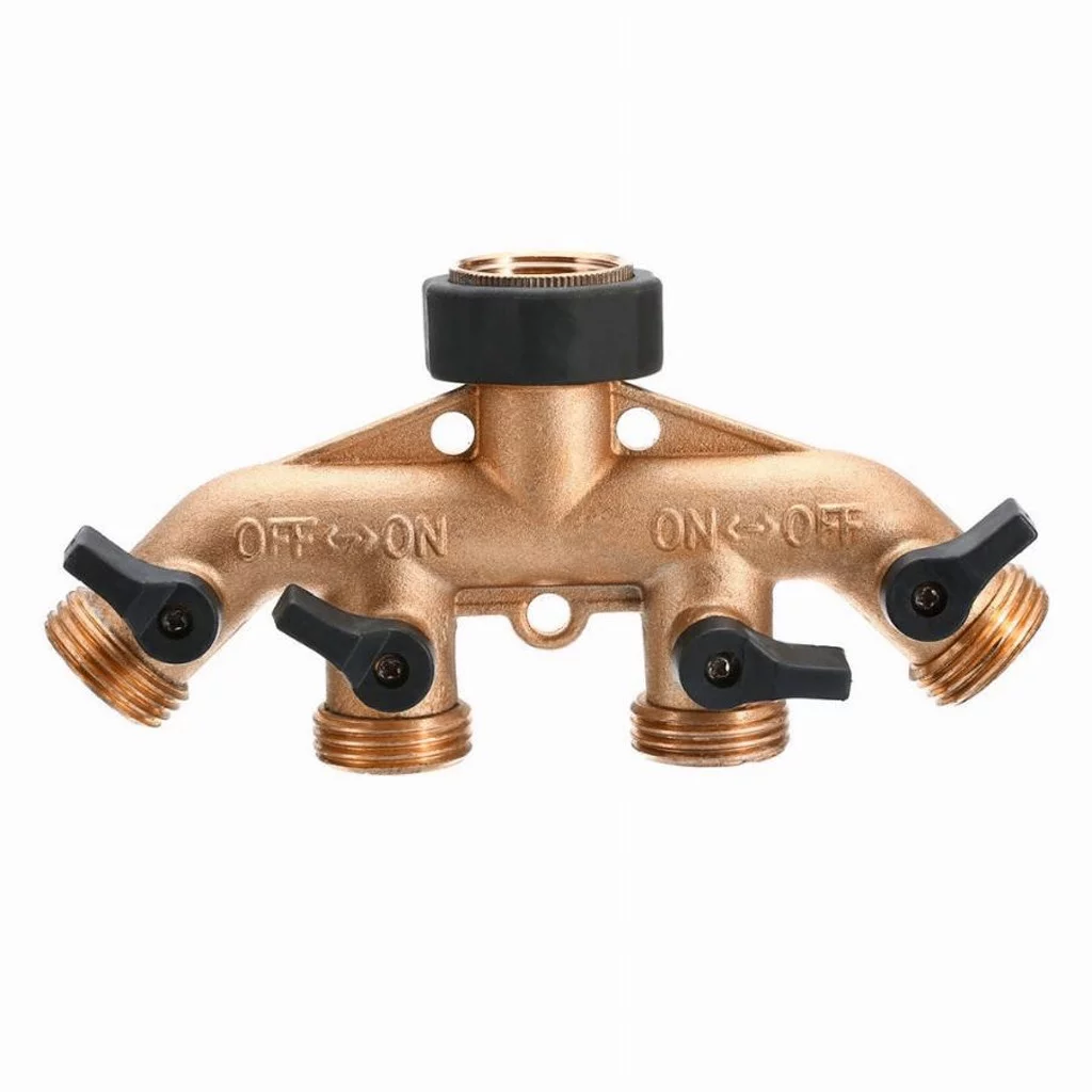 Water Hose Timer Garden Hose Splitter 4 Way Tap Hose Connectors Water Distributor Switch Valve
