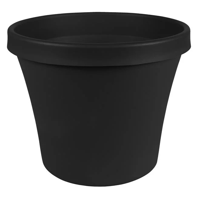 12 in. Terra Pot Planter, Black