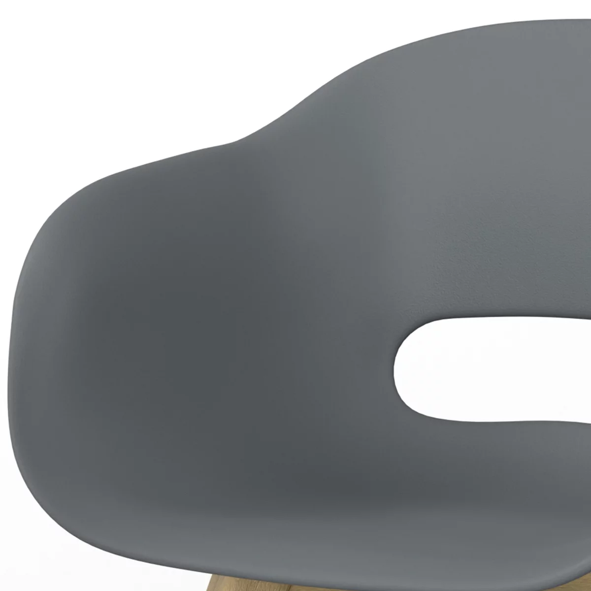 Simpli Home Kona Contemporary Outdoor Dining Chair in Plastic ( Set of 2 ) in Pebble Grey