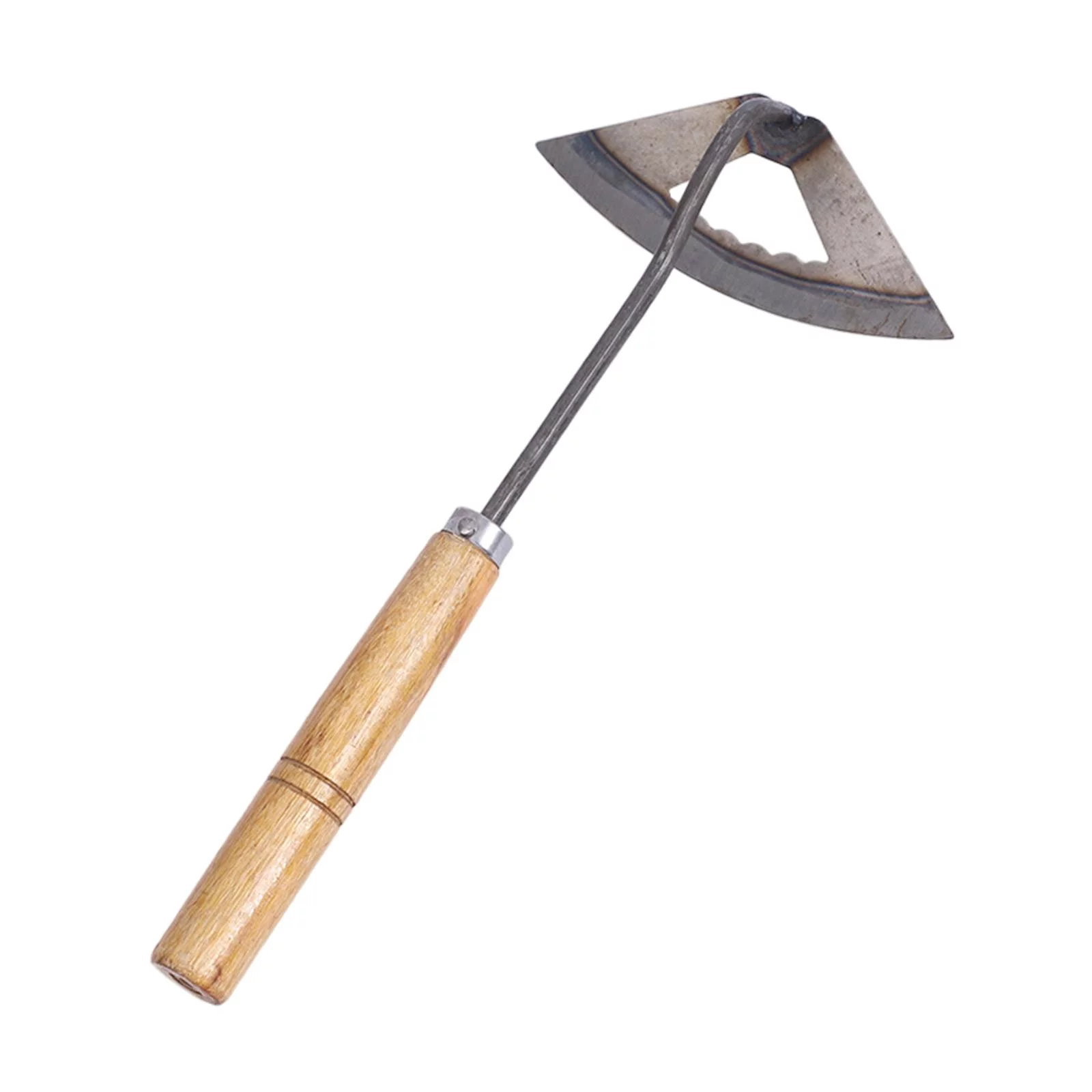 Hand Hoe Weeding Hoe Heavy Duty with Wooden Handle Hardened Hoe Gardening Hand Tools for Patio Vegetable Loosening Yard Planting Style A