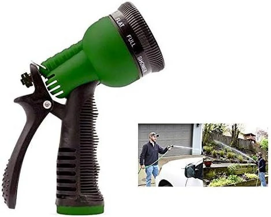 7 Way Sprayer Garden Hose Nozzle Water Pressure Head Sprinkler Lawn Rubber Grip