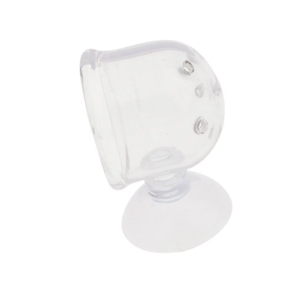 TOOYFUL 6xGlass Pot Plant Cup Holder Aquarium Tank Aquatic Feeder#