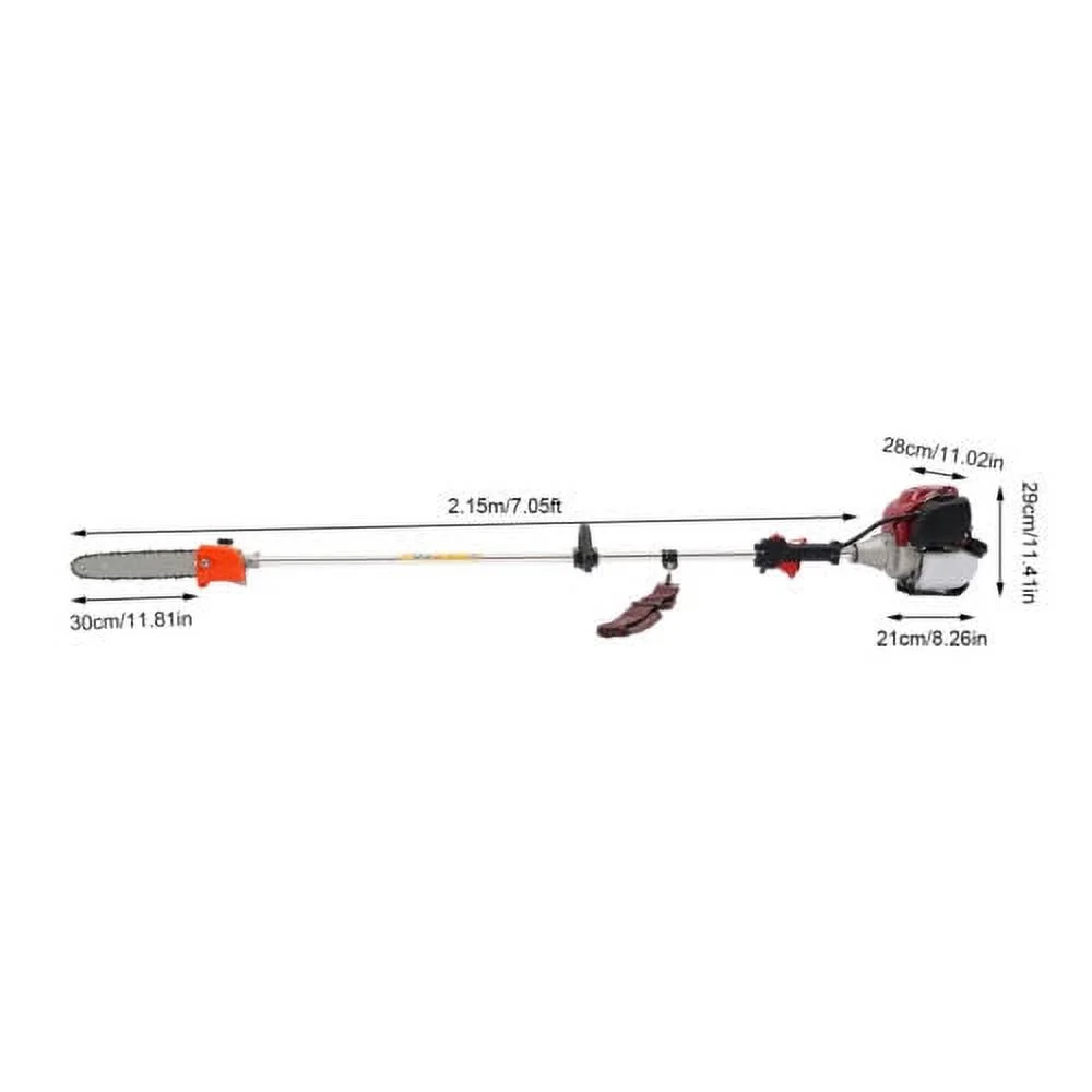 Gas Power Pole Chainsaw 42cc 4-stroke Tree Pole Branches Pruner Trimmer 140F