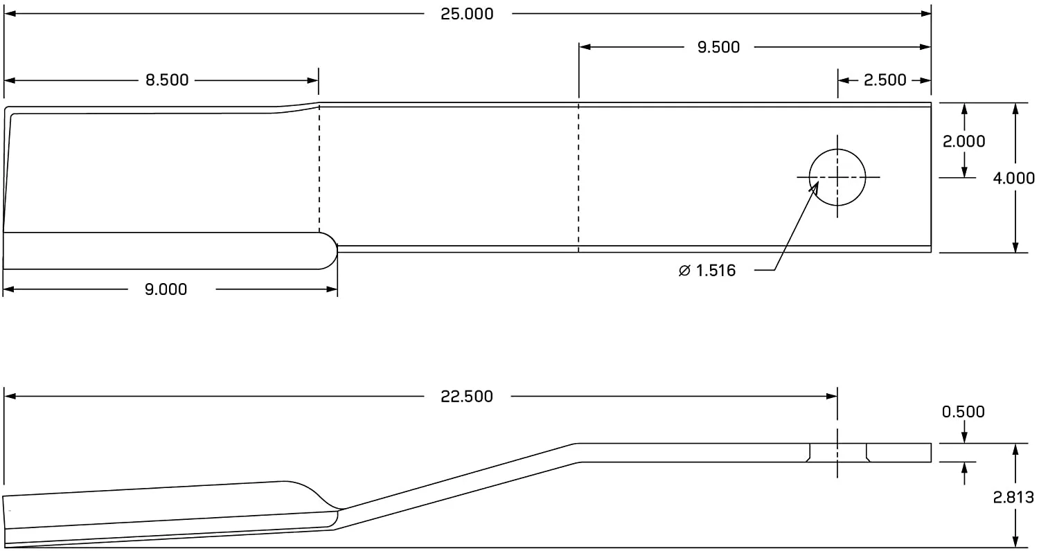 Replacement Land Pride Rotary Cutter Blades – Part Number 820-137C, Rancher Supply Lawn Mower Blades and Compatible Rotary Replacement Blades for Brush Mowers (2 Blade Set)