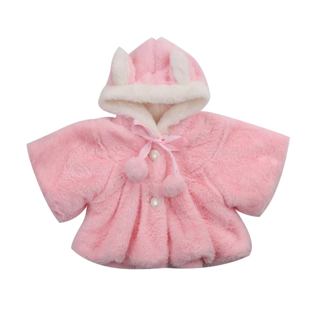 Lieserram  Newborn Kids Baby Girl Fur Winter Coat 3 6 9 12 18 24 Months 2T Cloak Jacket Snowsuit Outerwear Clothes