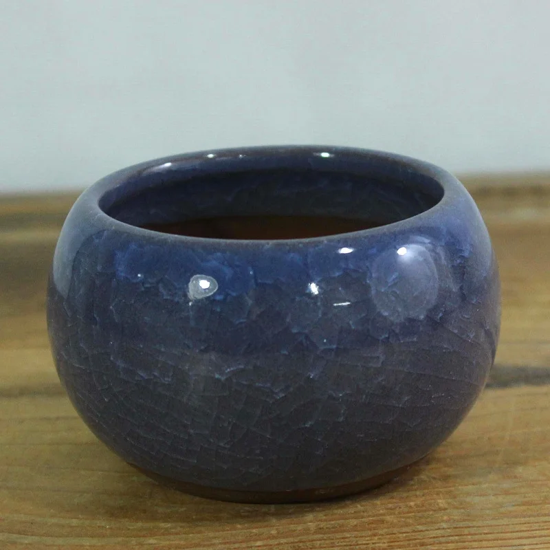 Ceramic Succulent Planter - Hand-Painted Succulent Pot - Desktop Plant Pot