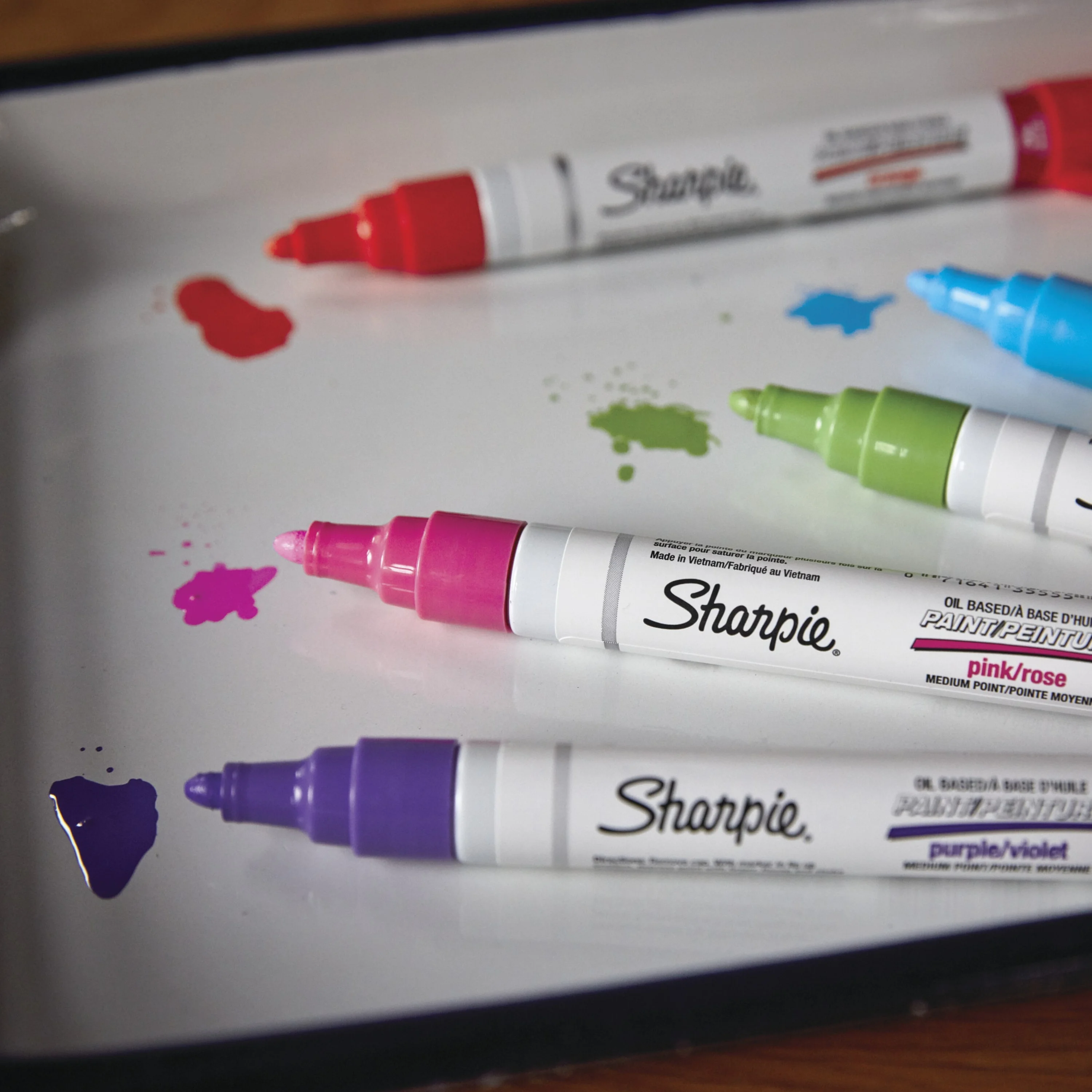 Sharpie Oil-Based Paint Markers, Medium Point, Assorted Colors, 8 Count