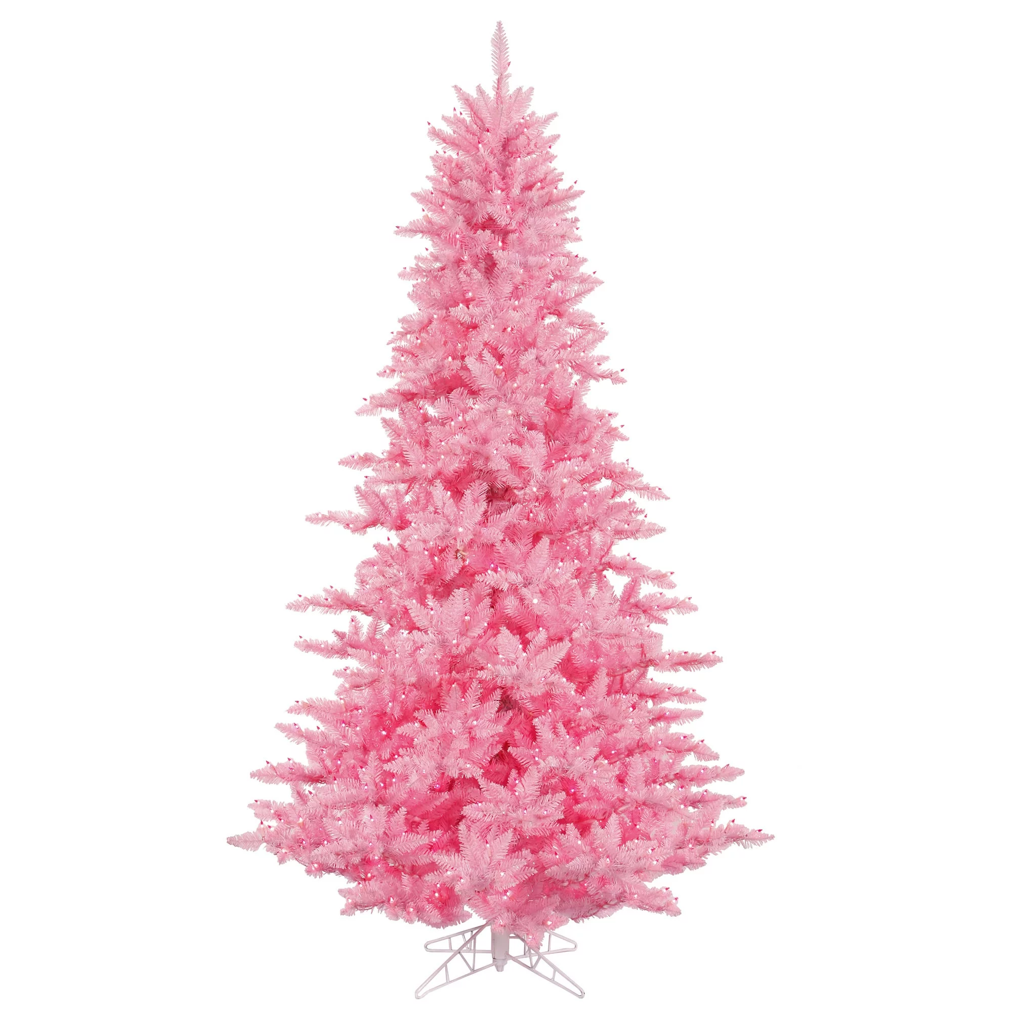 Vickerman 4.5' Pink Fir Artificial Christmas Tree, Pink  Dura-lit LED Lights