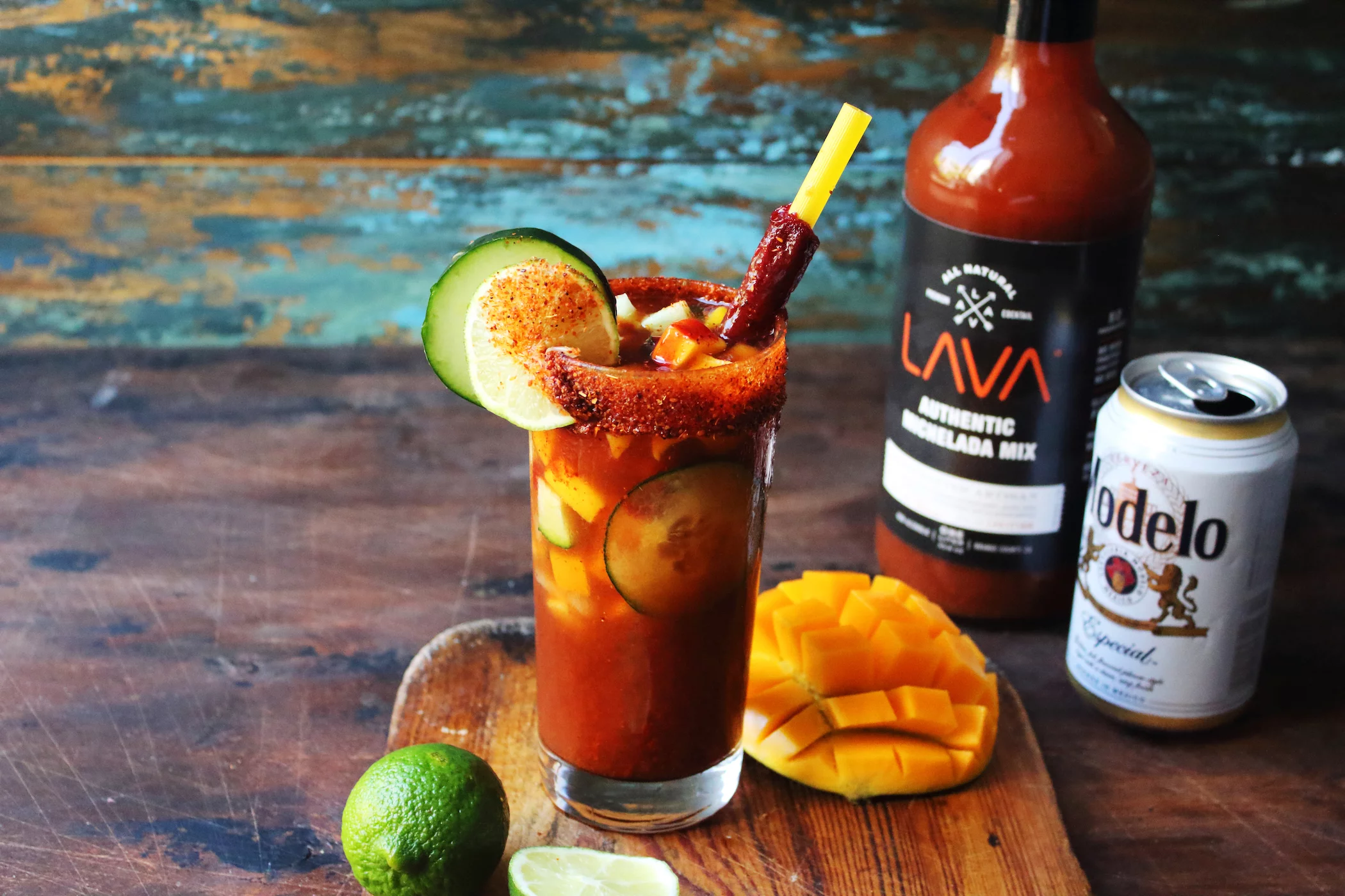 (3-Pack) LAVA All Natural Michelada Mix Craft Cocktail Mixer, Real Tomatoes, Ancho Chile Peppers, Tamarind, Keto Low Carb, Vegan, No Preservatives, Just Add Beer, (3) 1-Liter (33.8oz) Glass Bottles