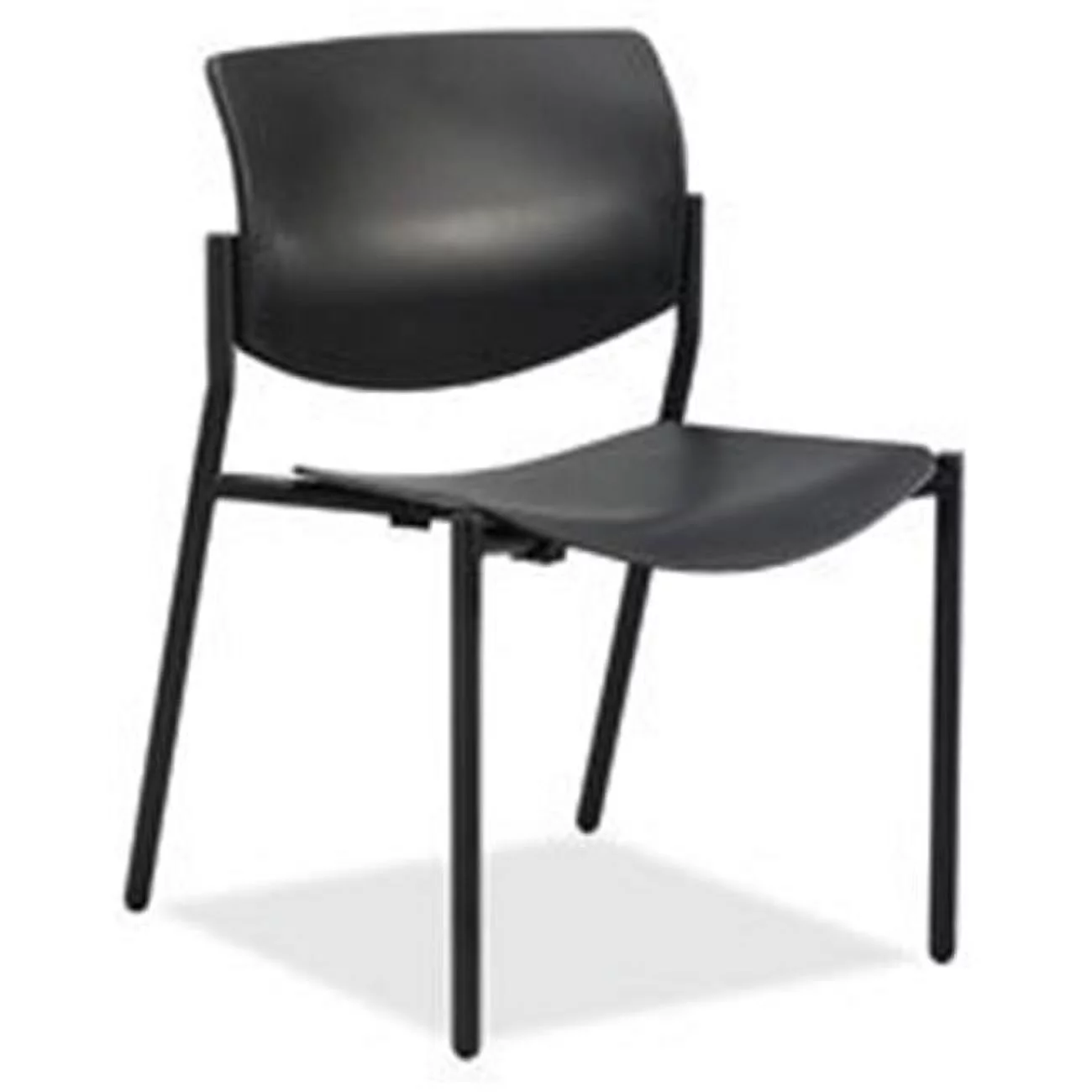 10 in. Stack Chairs with Molded Plastic Seat & Back - Midnight Blue