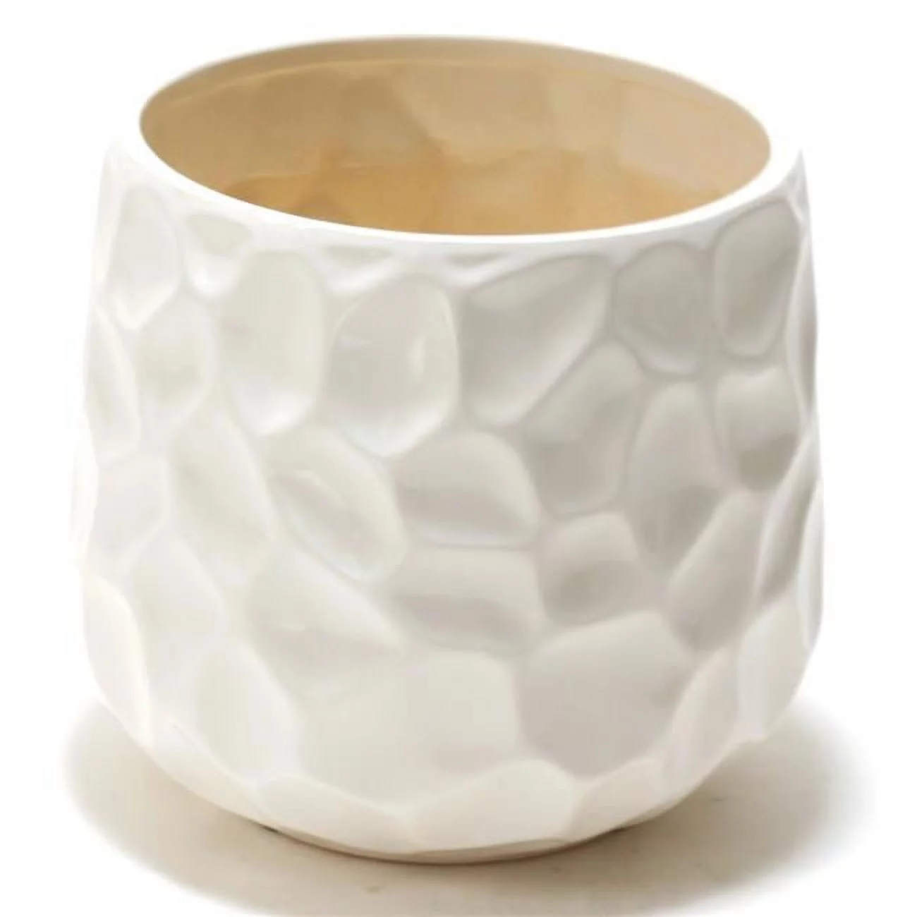 Unisex Large Glazed White Gabi Planter - Green