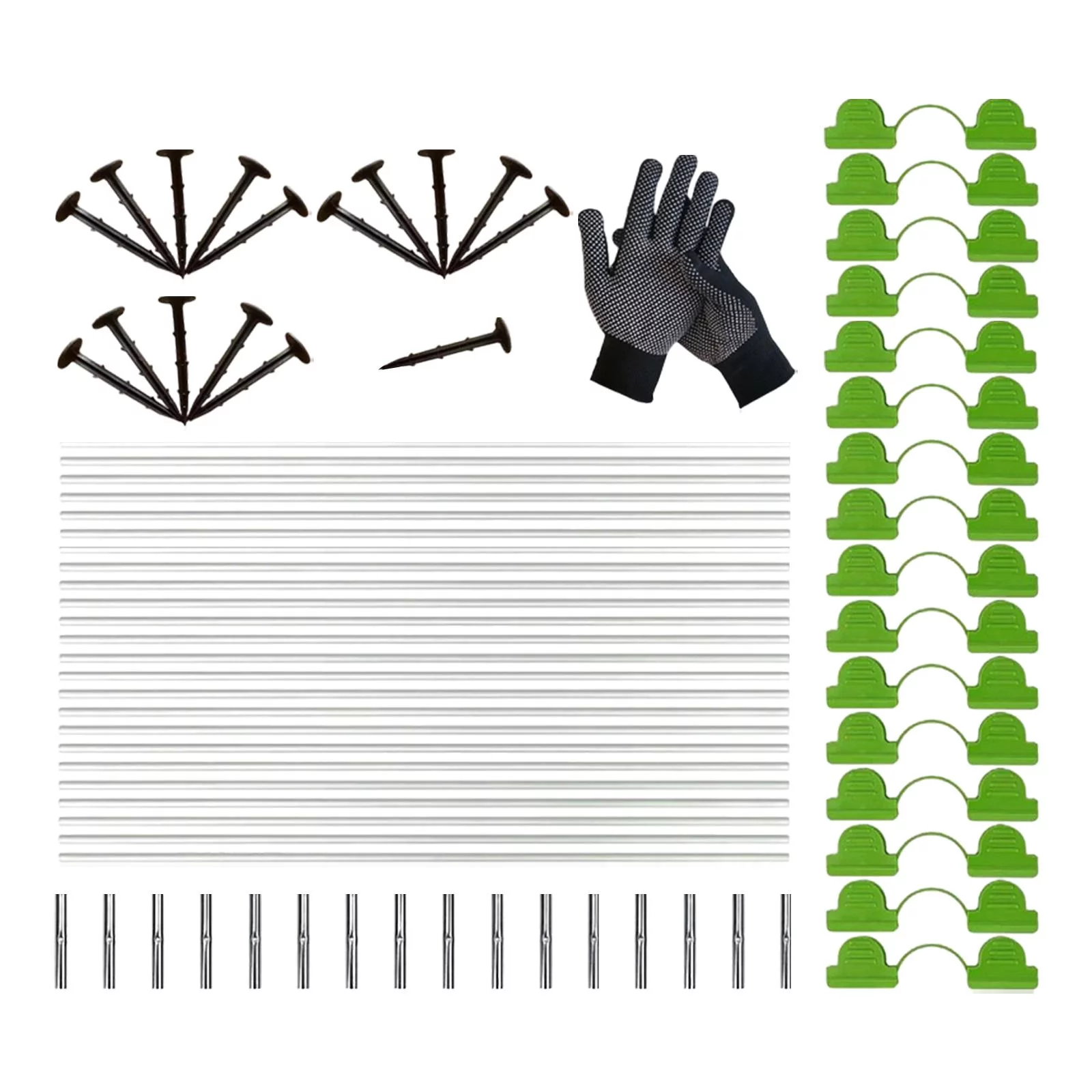 Greenhouse Hoops Set Garden Hoops/ Easy Installation/ Support Hoops Frame Planting Tunnel for Garden Netting/ Raised Beds 25 Hoops Set