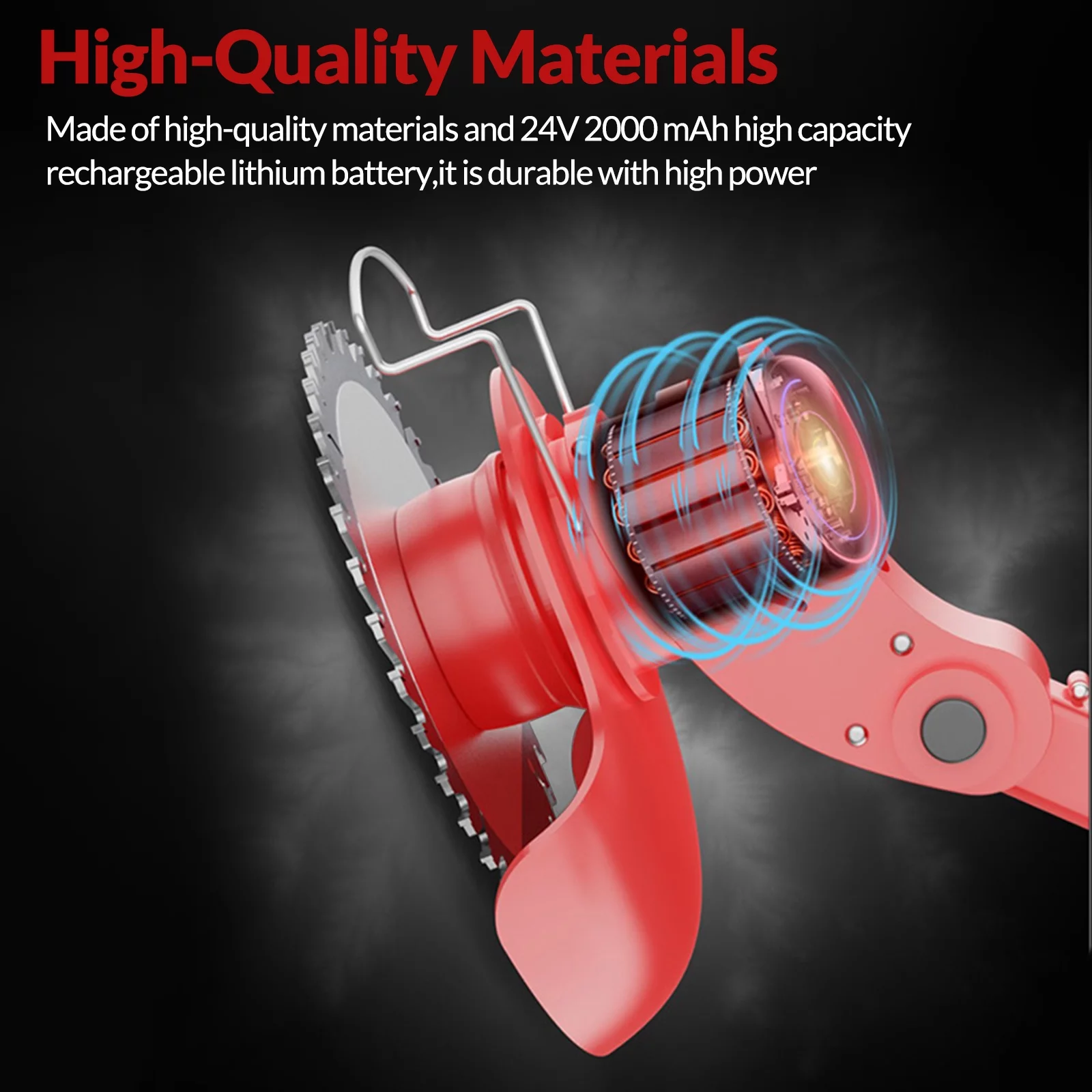 Grass Trimmer Electric Cordless W/Batteries, Battery Weed Wacker, Electric Weed Eater, 21V Cordless Lawn Trimmer Electric, Battery Grass Trimmer, Garden Trimming Tool Red